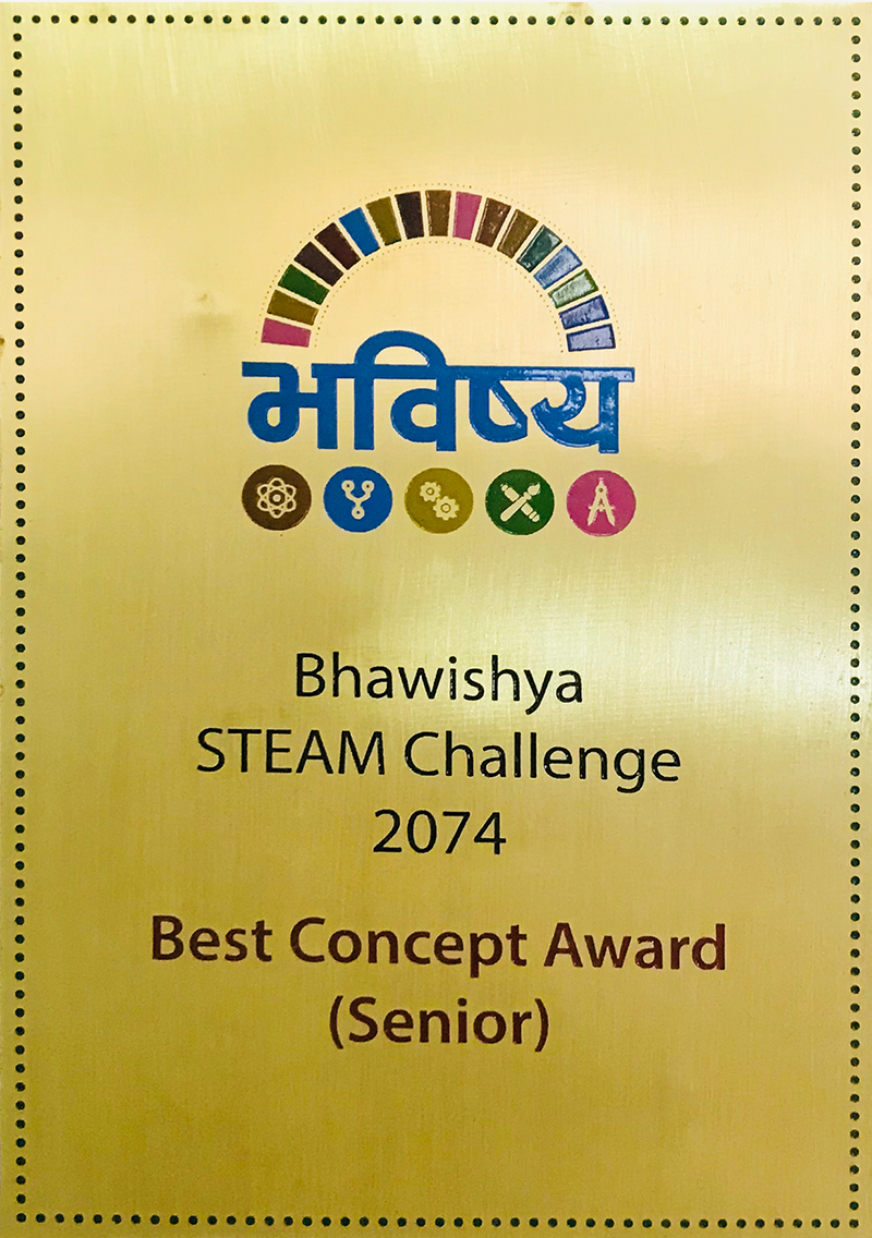 Bhawishya STEAM Challenge 2074 - Best Concept Award